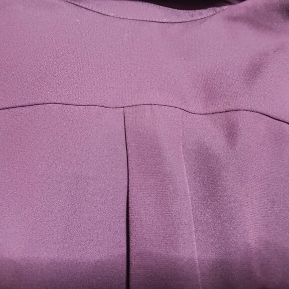 Calvin Klein Women's Burgundy Button Down Shirt - Picture 9 of 9